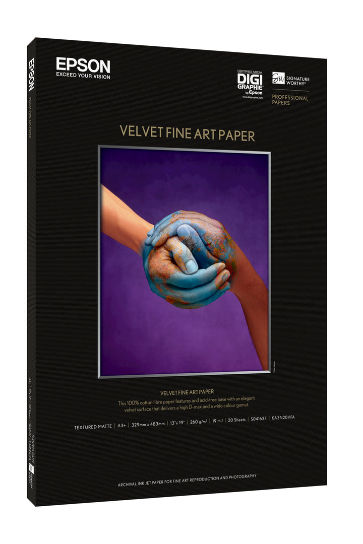 Velvet Fine Art Paper (UC) A3+ (20 folhas)