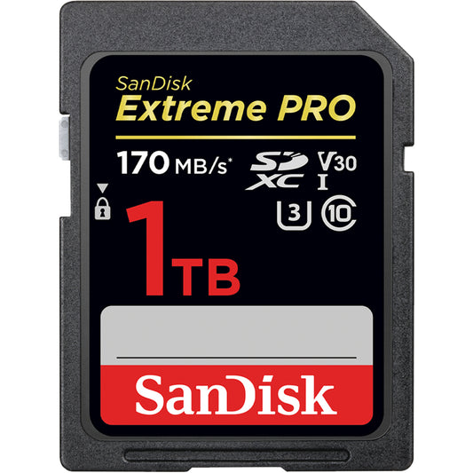 Extreme PRO 1TB SDXC Memory Card up to 170MB/s, UHS-I, Class 10, U3, V30