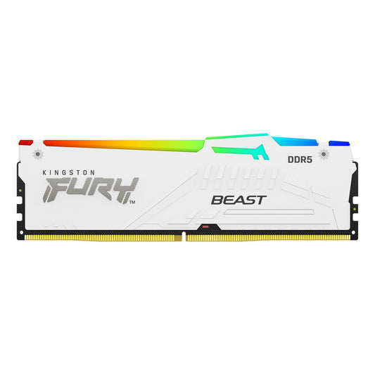 128GB 5200MT/s DDR5 CL40 DIMM (Kit of 4) FURY Beast White RGB XMP