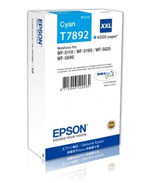EPSON Cartucho Cian 79XXL 4000 paginas WorkForce Pro WF-5xxx Series