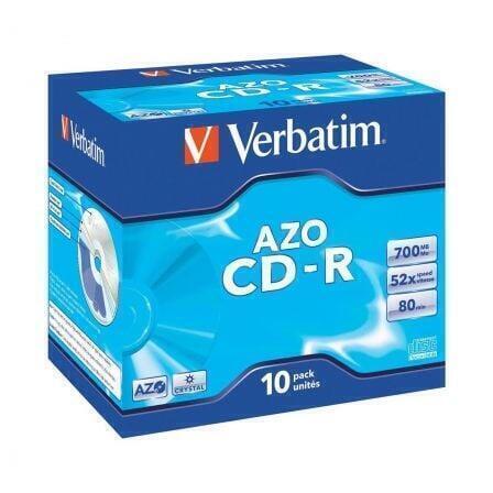 VERBATIM CD-R 52X 700MB 80MIN CAIXA JEWEL PACK 10 #PROMO 2024#