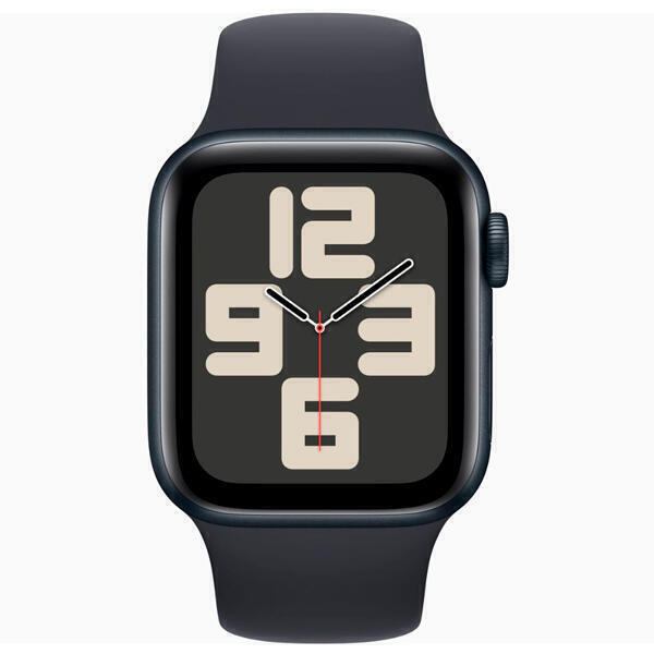 Apple Watch SE 2 Gen 2023/ GPS/ 44mm/ Caja de Aluminio Medianoche/ Correa Deportiva Medianoche S/M