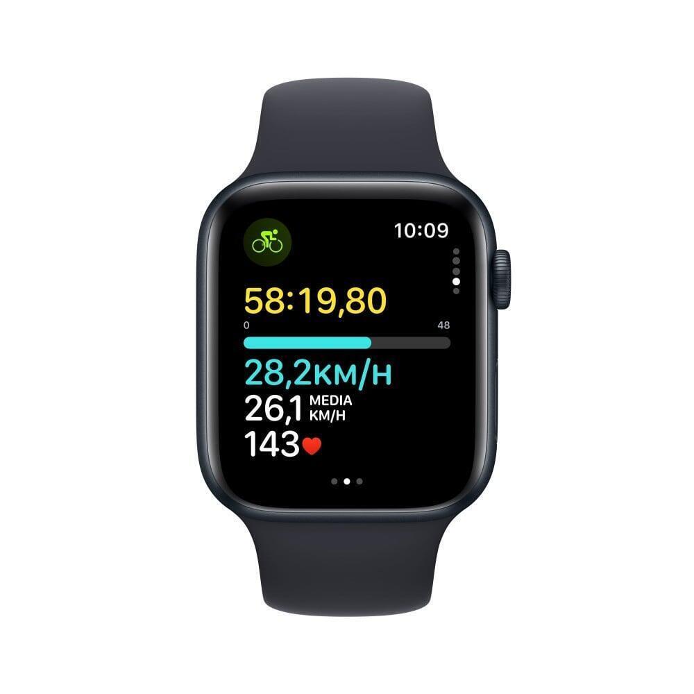 Apple Watch SE 2 Gen 2023/ GPS/ 44mm/ Caja de Aluminio Medianoche/ Correa Deportiva Medianoche S/M