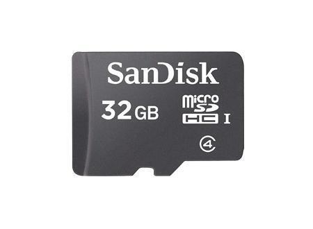 SanDisk - Cartão de memória flash (adaptador microSDHC a SD Incluído) - 32 GB - Class 4 - microSDHC - preto