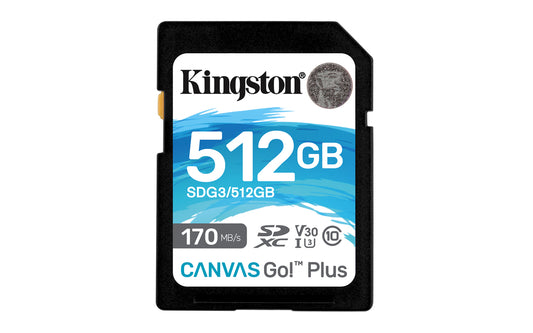 512GB SDXC Canvas Go Plus 170R C10 UHS-I U3 V30