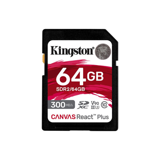 SDXC Card 64GB Canvas React Plus UHS-II 300R/260W U3 V90 for Full HD/4K/8K