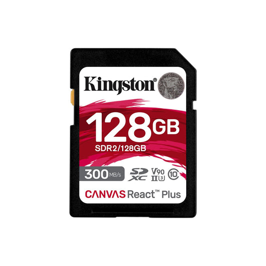 SDXC Card 128GB Canvas React Plus UHS-II 300R/260W U3 V90 for Full HD/4K/8K