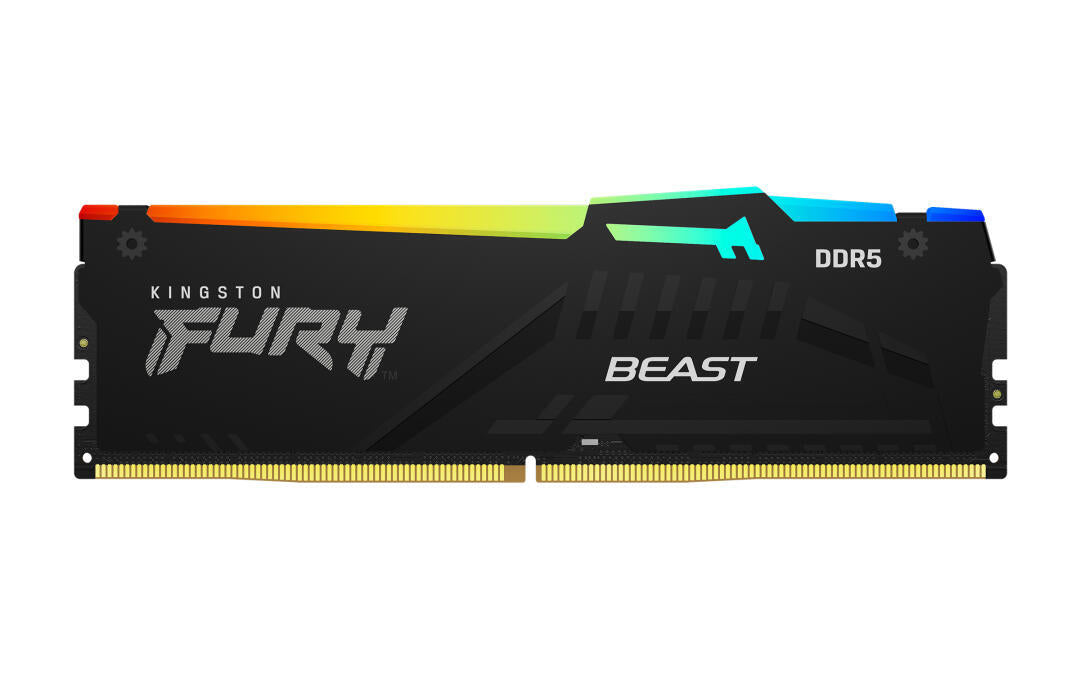 Kingston FURY Beast RGB - DDR5 - mÃ³dulo - 8 GB - DIMM 288-pin - 6000 MHz / PC5-48000 - CL36 - 1.35 V - unbuffered - on-die ECC - preto