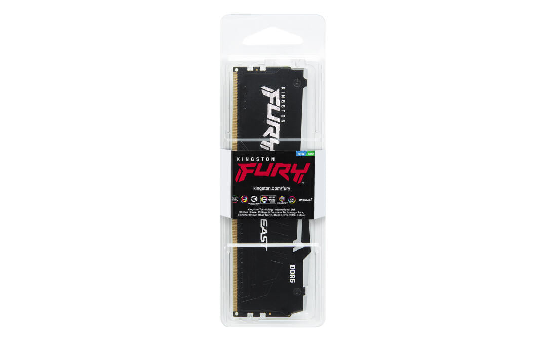 Kingston FURY Beast RGB - DDR5 - mÃ³dulo - 8 GB - DIMM 288-pin - 6000 MHz / PC5-48000 - CL36 - 1.35 V - unbuffered - on-die ECC - preto