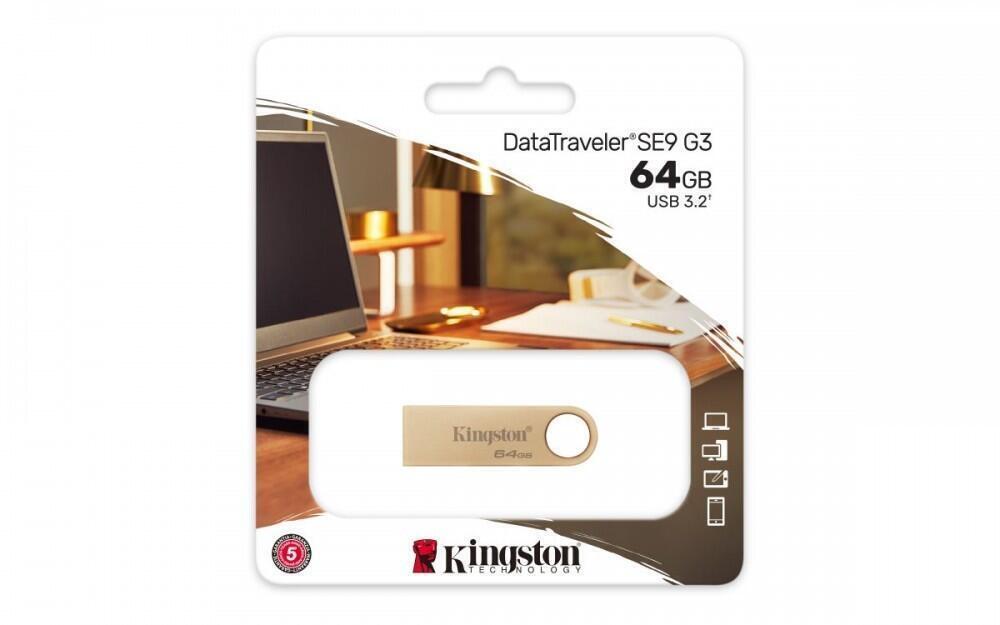 Pen Drive Kingston DataTraveler SE9 G3 | 64GB | Metal | USB 3.2 Type-A