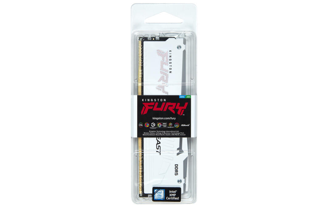 16GB 6000MT/s DDR5 CL36 DIMM FURY Beast White RGB EXPO