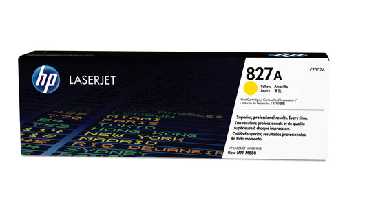 HP 827A Yellow LaserJet Toner Cartridge (CF302A)