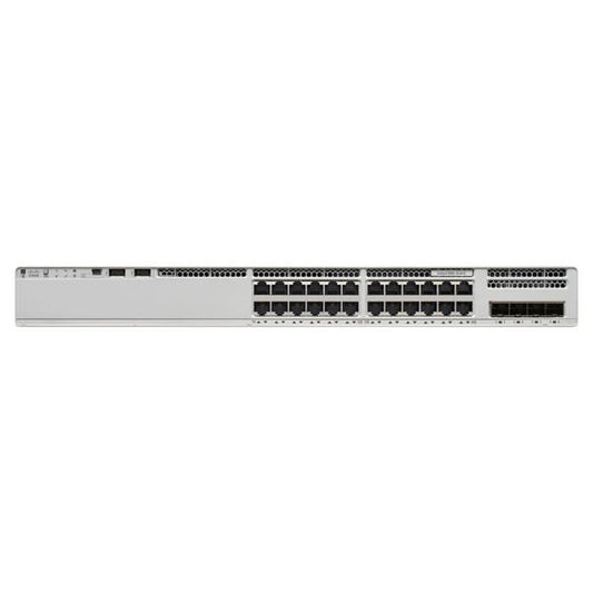 Cisco Catalyst 9200L - Network Essentials - interruptor - L3 - 24 x 10/100/1000 + 4 x Gigabit SFP (ligaÃ§Ã£o ascendente) - montÃ¡vel em trilho