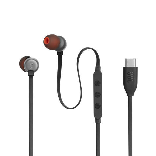 JBL EARPHONES TUNE T310 HIRES AUDIO & PURE BASS USB-C BLACK