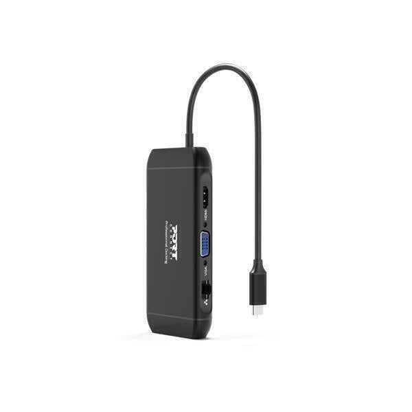 Dock Station USB-C | Port | HDMI, VGA, RJ45, 4xUSB3, SD, 100W