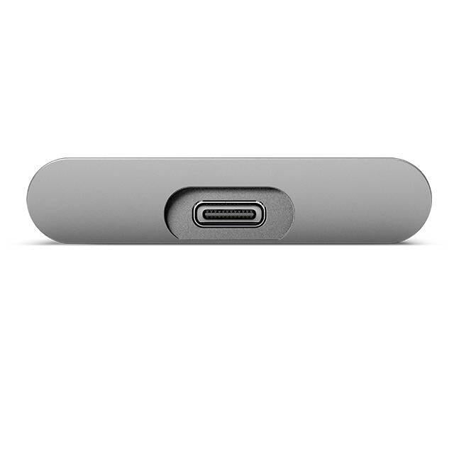 LaCie Portable SSD STKS500400 - SSD - 500 GB - externa (portátil) - USB (USB C conector) - cinzento escovado - com Seagate Rescue Data Recovery