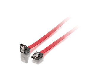 SATA internal flat cable 0,5m com metal latch and angled plug