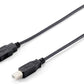 Cabo USB 2.0 | Generic | A->B M/M 1,0m | Preto | 128863