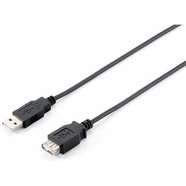 Cabo USB 2.0 | EQUIP | M/F | 5m | Preto | Extensão A->A