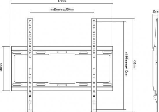 EQUIP ERGO SUPORTE PAREDE LED/TV 32">55" FIXO 650310