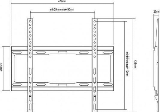 EQUIP ERGO SUPORTE PAREDE LED/TV 32">55" FIXO 650310