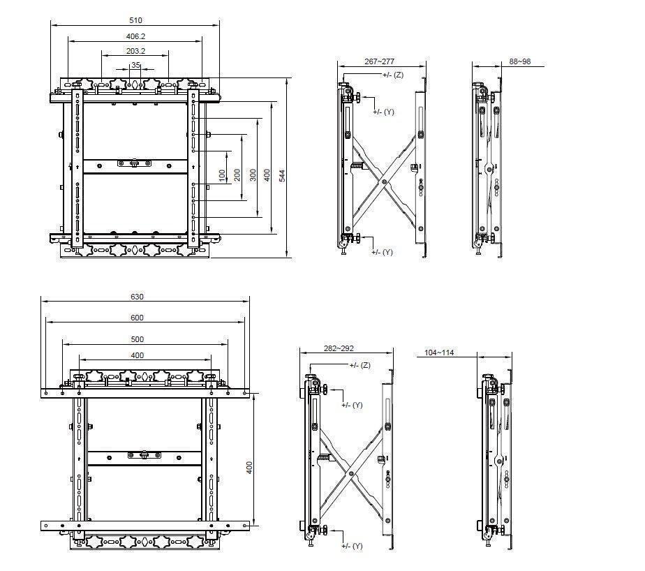 Suporte Videowall | Equip Ergo | 19"-70" POP OUT | 650325