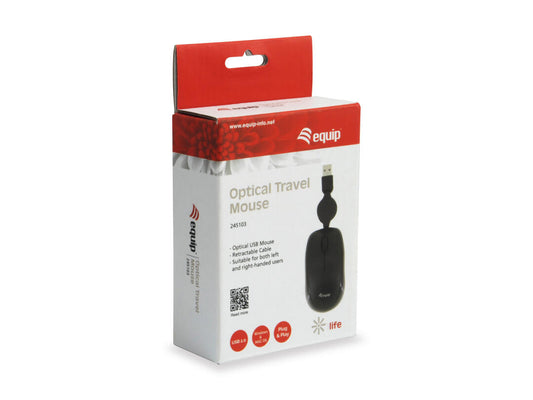 EQUIP LIFE RATO OPTICO TRAVEL USB RETRACTIL