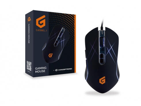 Rato Gaming | CONCEPTRONIC | DJE | 7 Botões | USB | 3200 DPI | Preto