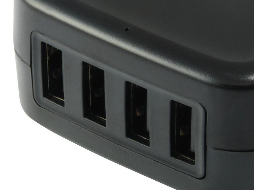 Carregador USB | CONCEPTRONIC | ALTHEA04B | 4-Port | 25W | Preto