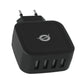 Carregador USB | CONCEPTRONIC | ALTHEA04B | 4-Port | 25W | Preto