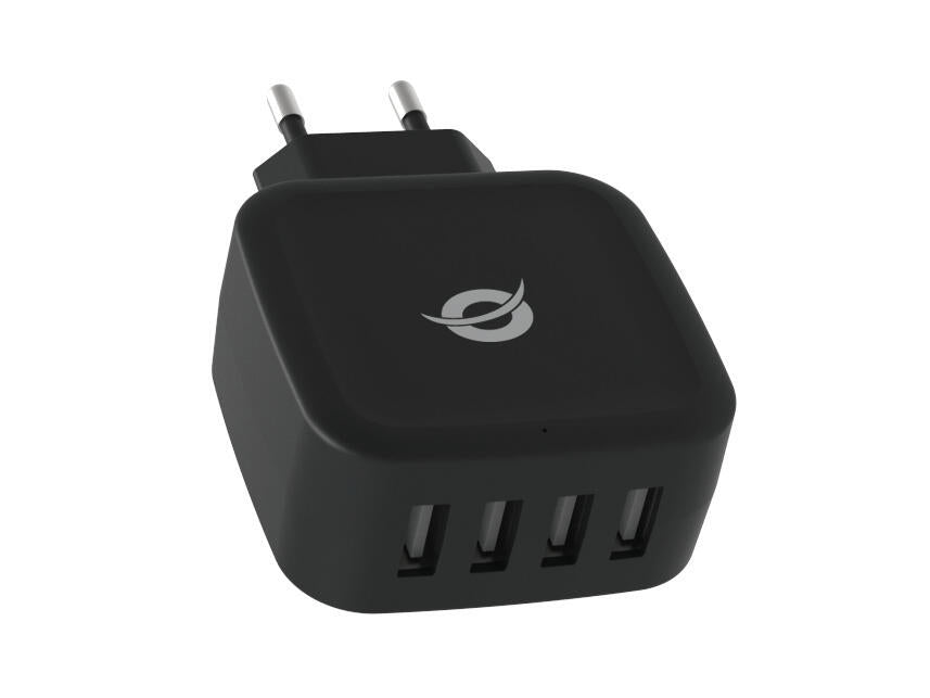 Carregador USB | CONCEPTRONIC | ALTHEA04B | 4-Port | 25W | Preto