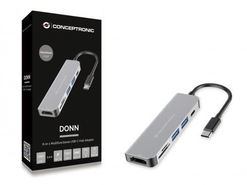 CONCEPTRONIC DOCK USB-C 1xHDMI 2xUSB3.0 1xUSB-C PD 1xCARDREADER