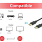 Display PortÂ  1.4 Cable M/M 1,0m, black, with latch