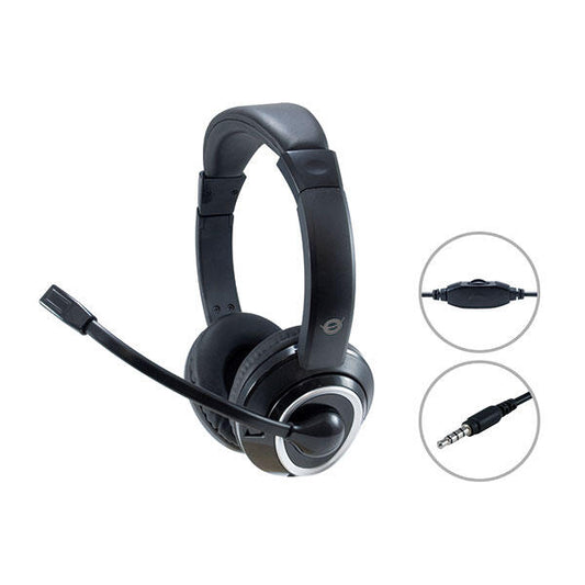 CONCEPTRONIC HEADPHONES POLONA JACK 3.5" BLACK