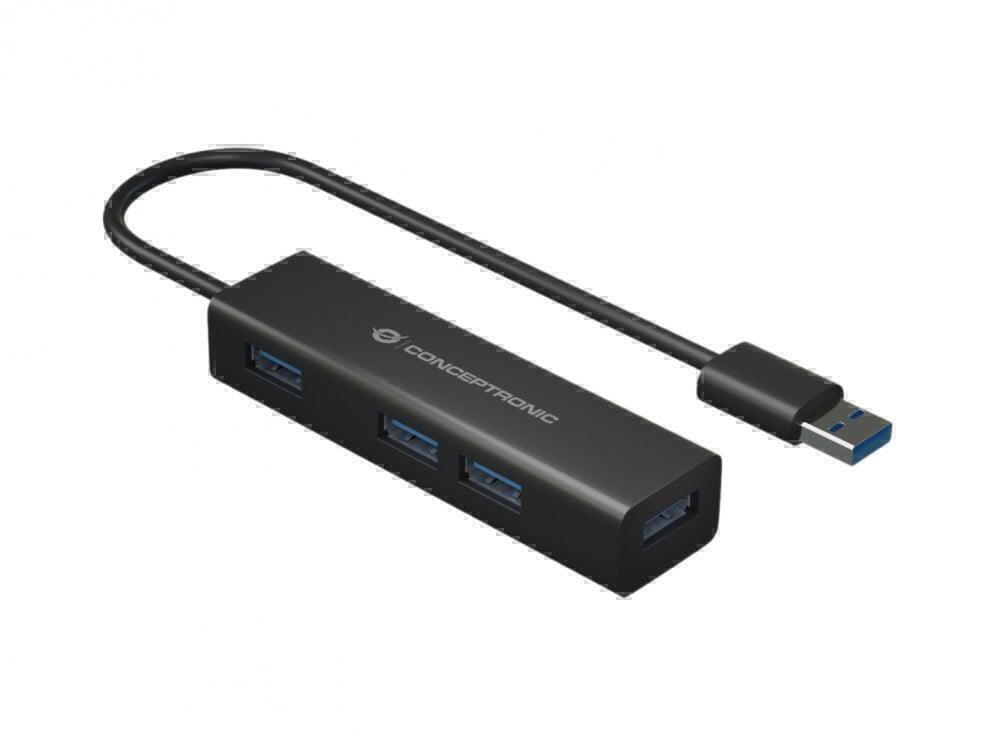 HUBBIES 4-Port-USB 3.0-Hub und OTG-Adapter fur USB-C - HUBBIES06B