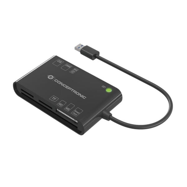 Leitor de Cartão | Conceptronic | Cidadão+ | Cartões | USB 3.0 | Preto