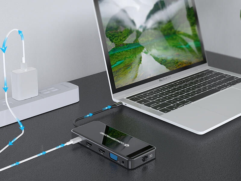 Docking Station USB-C | Conceptronic | 12 em 1 | 3 monitores | 100W