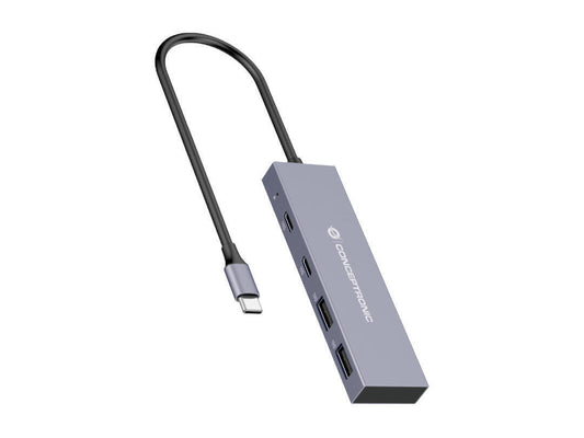 4-Port USB 3.2 Gen 2 Hub, 10Gbps, USB-C x 2, USB-A x 2, Aluminum Case