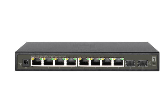 LEVELONE HILBERT 10-PORT GIGABIT SMART LITE SWITCH 8 X GIGABIT RJ45 2 X GIGABIT