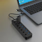 7-Port USB 3.2 Gen 1 Hub with Power Adapter