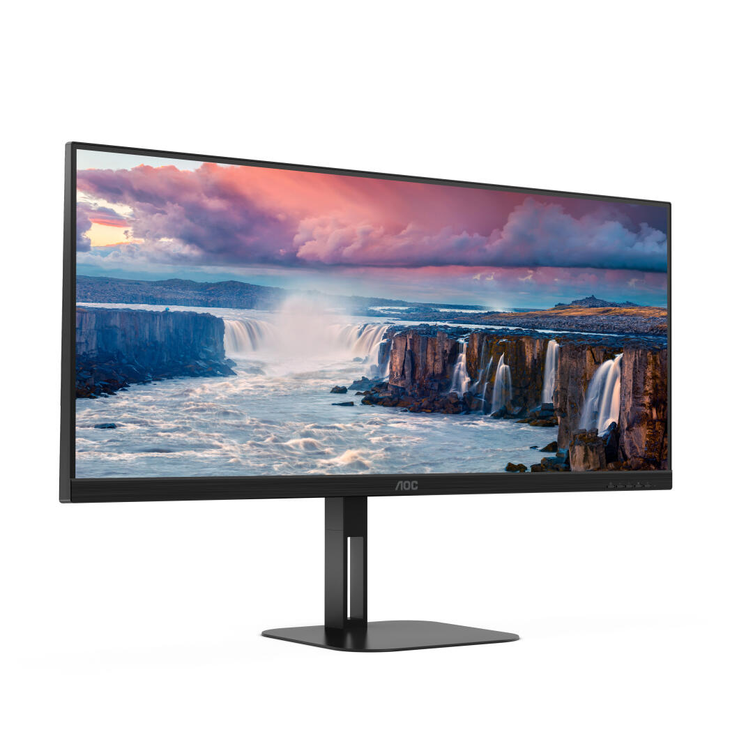 AOC MONITOR VA 34" 21:9 WQHD 4MS 100HZ HDMI DP USB COLUNAS HAS U34V5C/BK