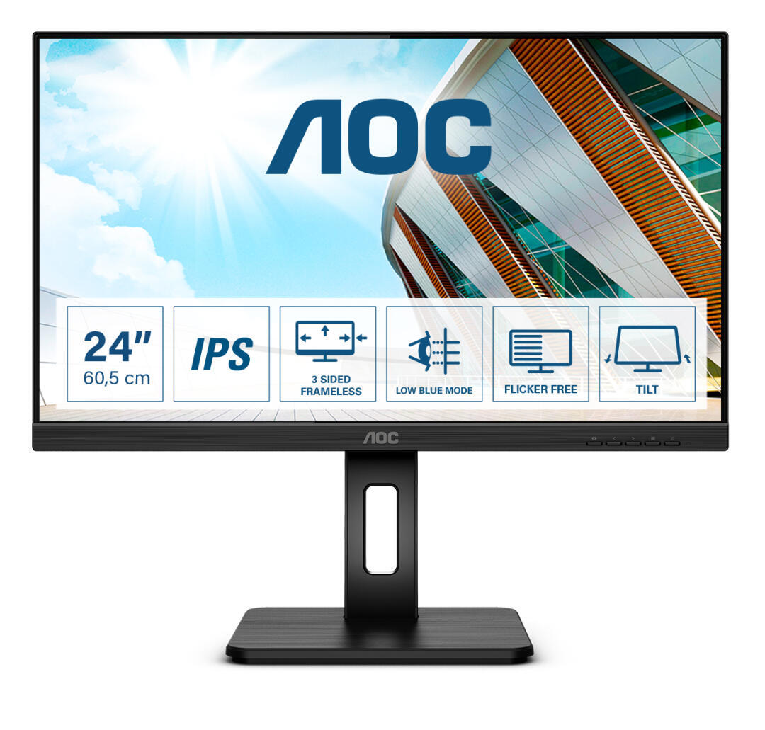 Monitor LED | AOC | 24P2Q | 24" Full HD | Preto