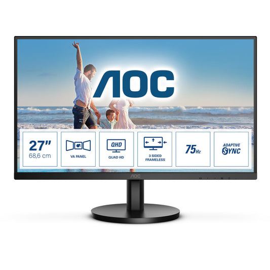 AOC MONITOR VA 27" 16:9 QHD HDMI DP COLUNAS Q27B3MA