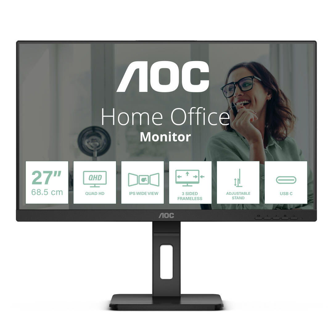 Monitor | AOC | Q27P3CV | 27" | LED IPS | QHD | USB-C