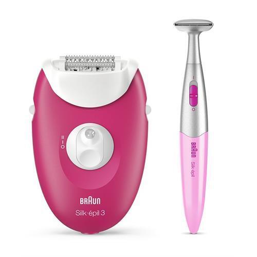 Depiladora Elétrica | Braun | S3 3420 | Cabeçote Massagem | Rosa