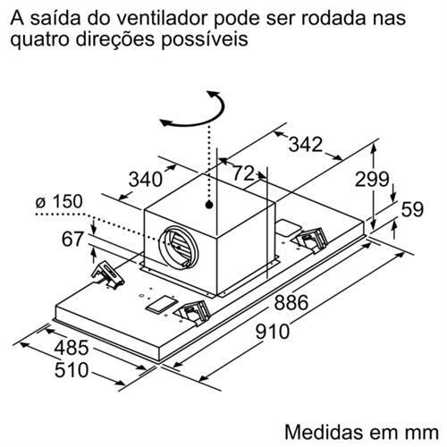 Exaustor de Cozinha | Bosch | Serie 8 DRC99PS20 | 90cm | Inox