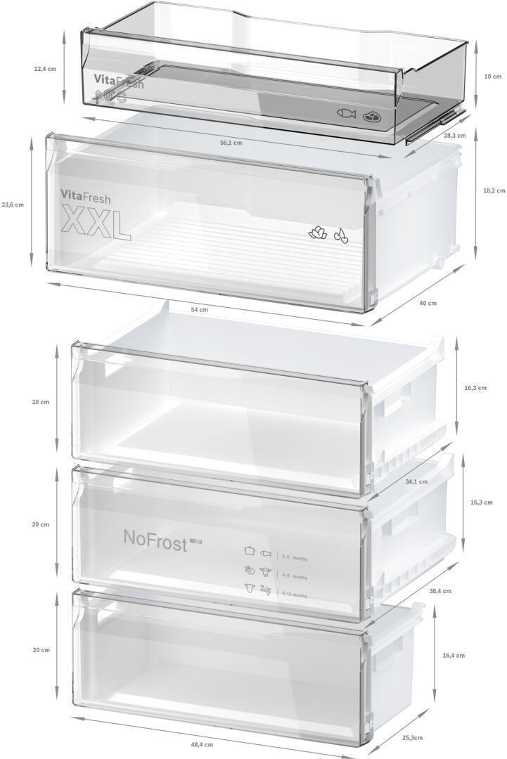 Frigorífico Combinado | Bosch | Serie 4 KGN49OXBT | 419L | Inox