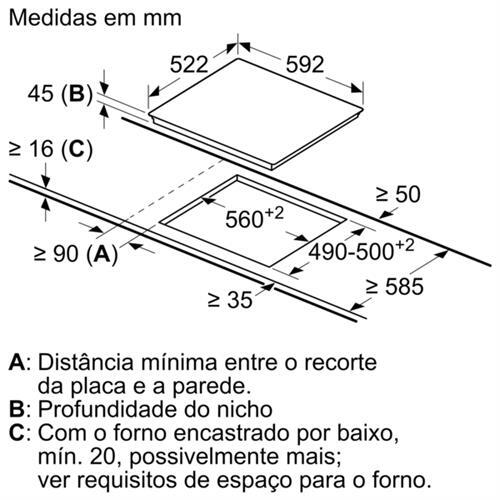 Placa de Indução | Balay | 3-EB-721-LR | 60cm | Vidro Preto