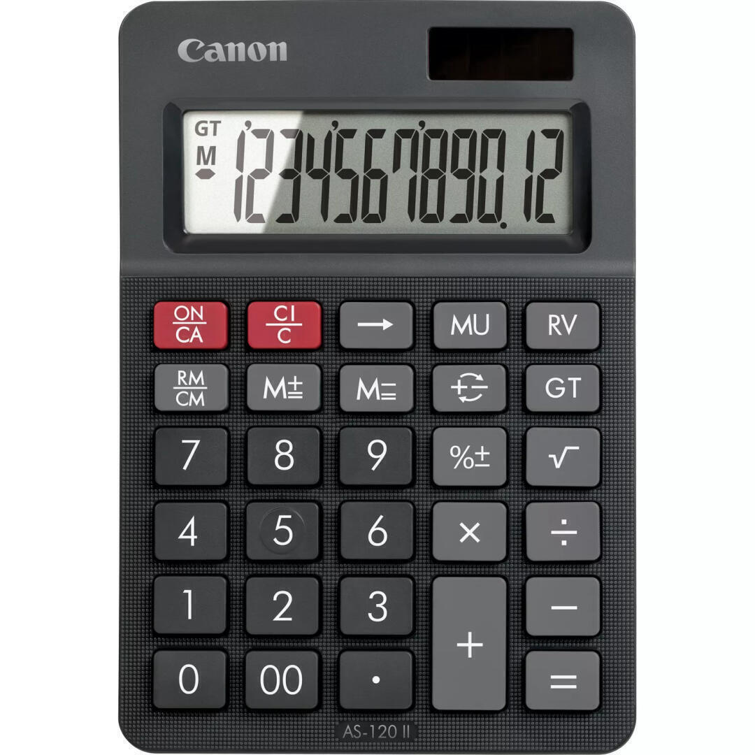 Calculadora Canon AS-120 II EMEA HB | Display Grande | 12 dígitos