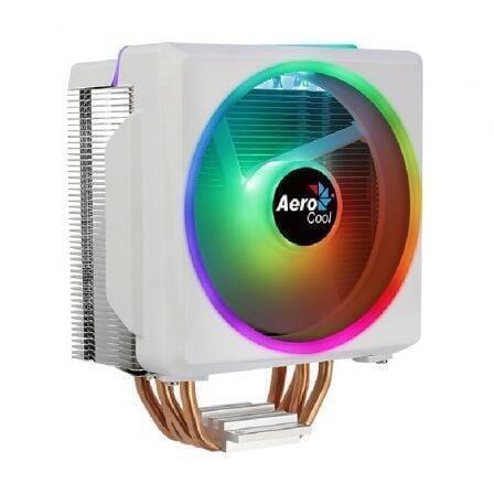 Cooler AEROCOOL CYLON4F CPU COOLER, 12CM ARGB PWM FAN, 4XHCTT, 145W, UNIVERSAL, WHITE